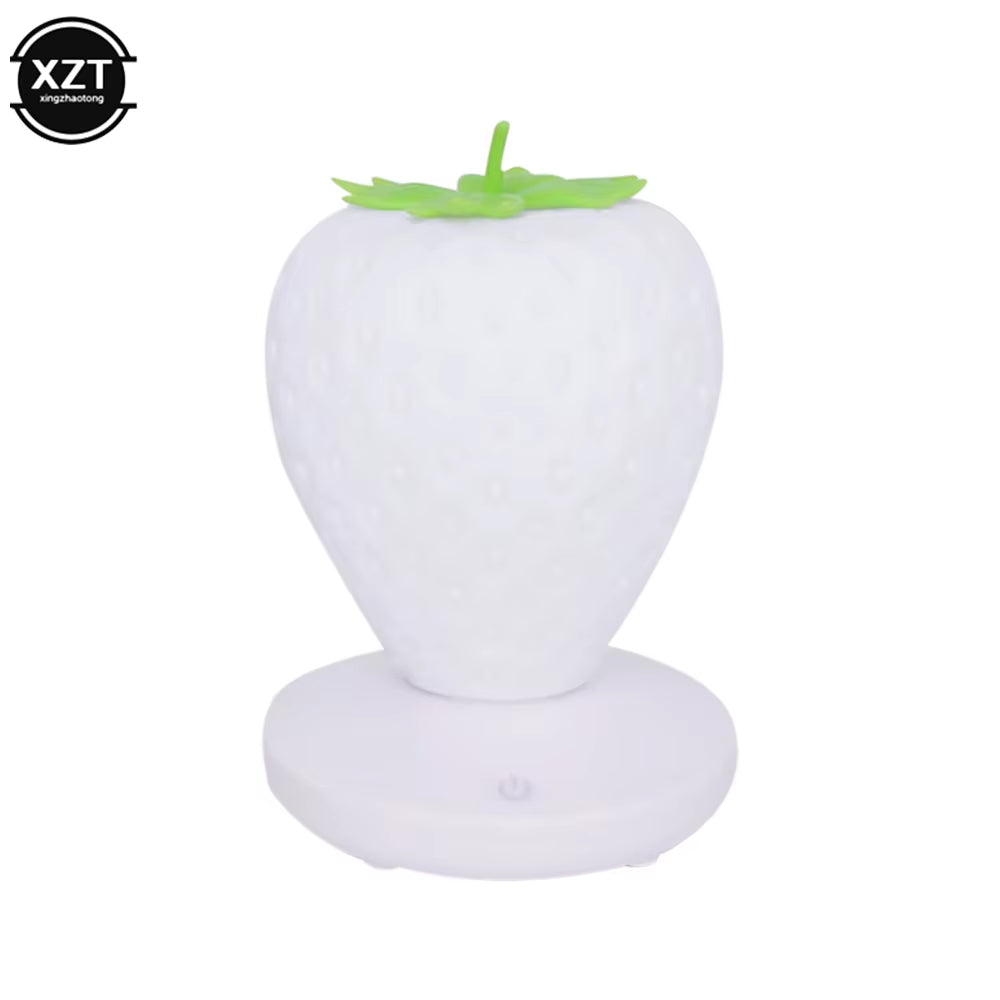 Led Energy-Saving Lamp Children with Sleeping Night Light Fun USB Charging Strawberry Shape Lamp Touch Switch Bedroom Decoration