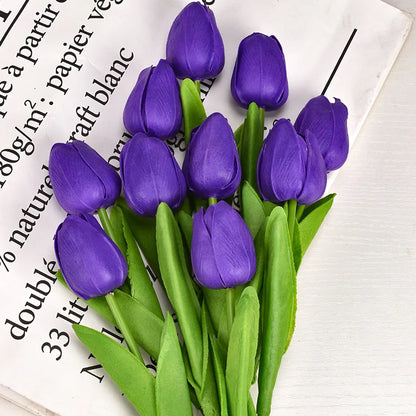3/5/10/15/20Pcs Tulips Artificial Flowers Real Touch Flower Bouquet Tulips Fake Flower for Wedding Home Decoration