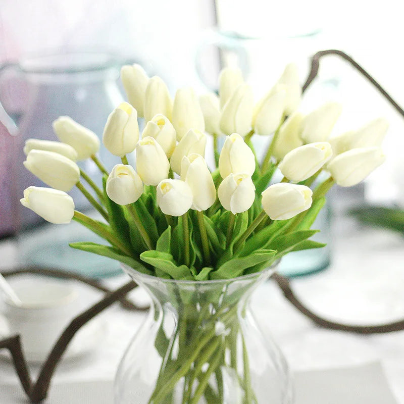 3/5/10/15/20Pcs Tulips Artificial Flowers Real Touch Flower Bouquet Tulips Fake Flower for Wedding Home Decoration