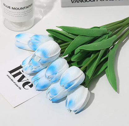 3/5/10/15/20Pcs Tulips Artificial Flowers Real Touch Flower Bouquet Tulips Fake Flower for Wedding Home Decoration