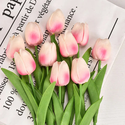 3/5/10/15/20Pcs Tulips Artificial Flowers Real Touch Flower Bouquet Tulips Fake Flower for Wedding Home Decoration
