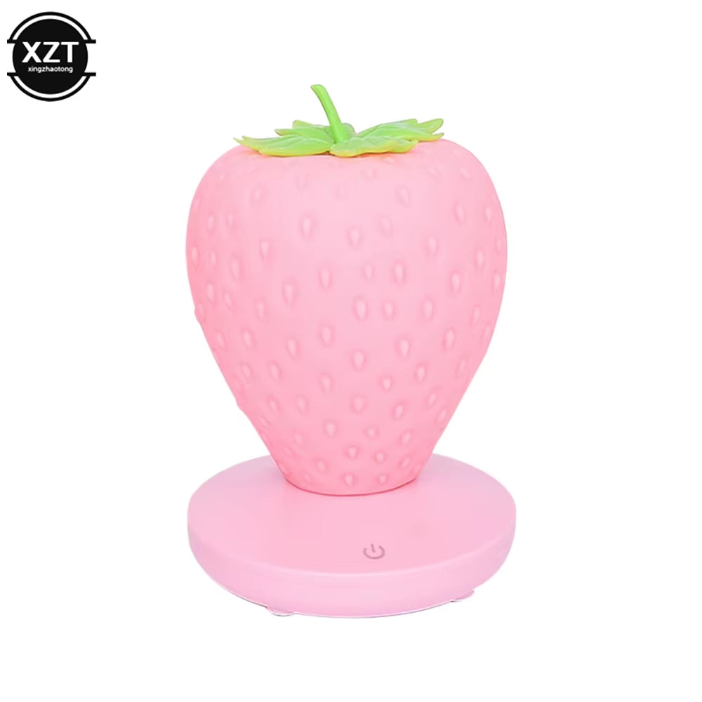 Led Energy-Saving Lamp Children with Sleeping Night Light Fun USB Charging Strawberry Shape Lamp Touch Switch Bedroom Decoration